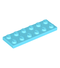 LEGO - Plaat 2 x 6 - Medium Azure | N - Thumbnail