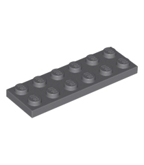LEGO - Plaat 2 x 6 - Dark Bluish Gray | N - Thumbnail