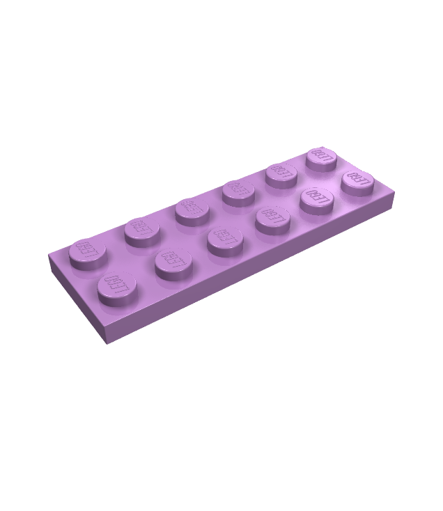 LEGO - Plaat 2 x 6 - Medium Lavender | N
