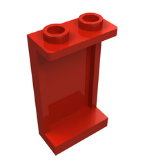 LEGO - Paneel 1 x 2 x 3 met zijsteunen - holle noppen - Red | N - Thumbnail