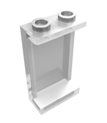 LEGO - Paneel 1 x 2 x 3 met zijsteunen - holle noppen - Trans-Clear | N - Thumbnail