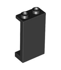 LEGO - Paneel 1 x 2 x 3 met zijsteunen - holle noppen - Black | N - Thumbnail
