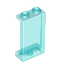 LEGO - Paneel 1 x 2 x 3 met zijsteunen - holle noppen - Trans-Light Blue | N - Thumbnail