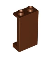 LEGO - Paneel 1 x 2 x 3 met zijsteunen - holle noppen - Reddish Brown | N - Thumbnail