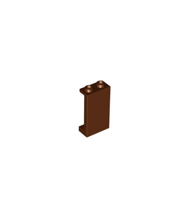 LEGO - Paneel 1 x 2 x 3 met zijsteunen - holle noppen - Reddish Brown | N