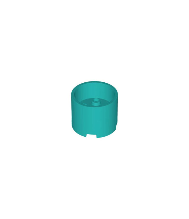 LEGO - Steen, rond 3 x 3 x 2 met verzonken midden en as-gat - Dark Turquoise | N