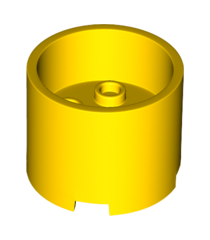 LEGO - Steen, rond 3 x 3 x 2 met verzonken midden en as-gat - Yellow | N - Thumbnail