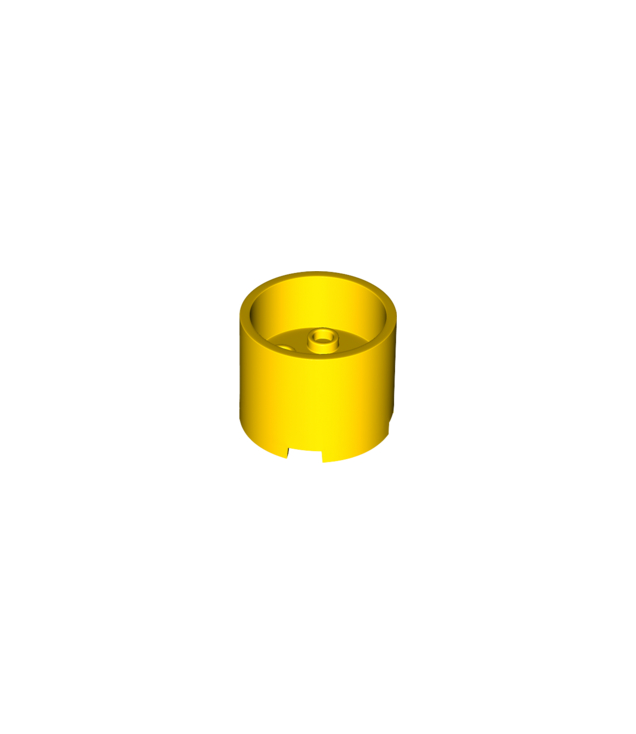 LEGO - Steen, rond 3 x 3 x 2 met verzonken midden en as-gat - Yellow | N