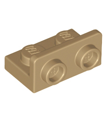 LEGO - Beugel 1 x 2 - 1 x 2 omgekeerd - Dark Tan | N - Thumbnail