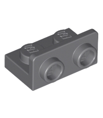 LEGO - Beugel 1 x 2 - 1 x 2 omgekeerd - Dark Bluish Gray | N - Thumbnail