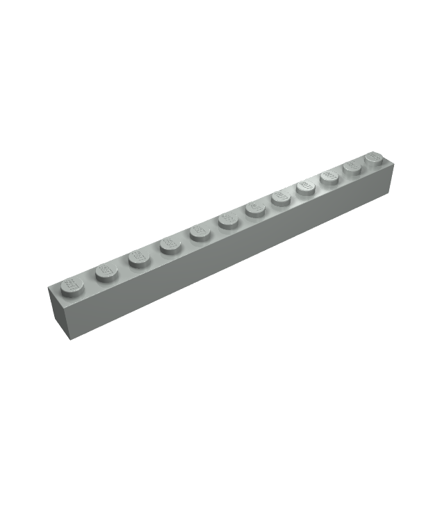 LEGO - Steen 1 x 12 - Light Gray | N