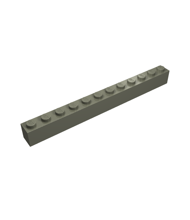 LEGO - Steen 1 x 12 - Dark Gray | N