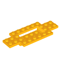 LEGO - Voertuigbasis 4 x 10 x 2/3 met 4 x 2 verzonken midden en gladde onderzijde - Bright Light Orange | N - Thumbnail