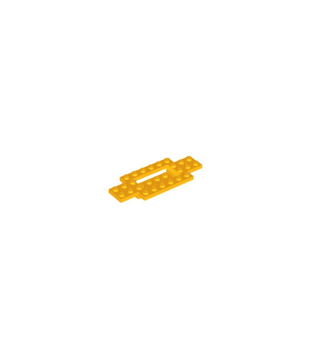 LEGO - Voertuigbasis 4 x 10 x 2/3 met 4 x 2 verzonken midden en gladde onderzijde - Bright Light Orange | N
