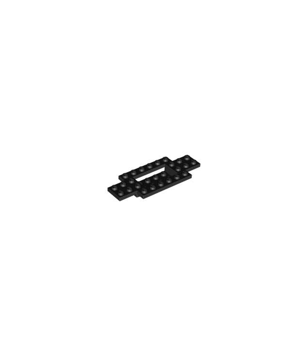 LEGO - Voertuigbasis 4 x 10 x 2/3 met 4 x 2 verzonken midden en gladde onderzijde - Black | N
