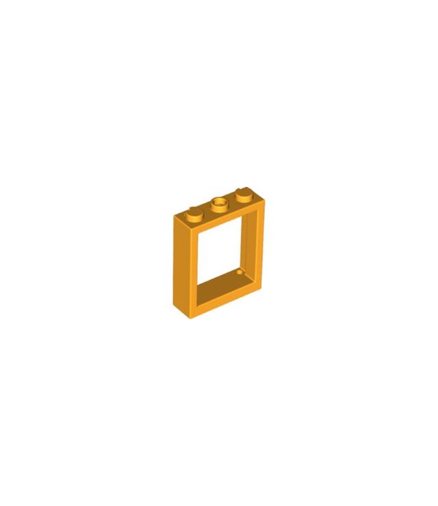LEGO - Raam 1 x 3 x 3 vlakke voorkant - Bright Light Orange | N