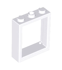 LEGO - Raam 1 x 3 x 3 vlakke voorkant - White | N - Thumbnail