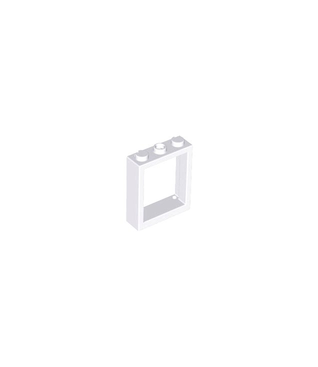 LEGO - Raam 1 x 3 x 3 vlakke voorkant - White | N