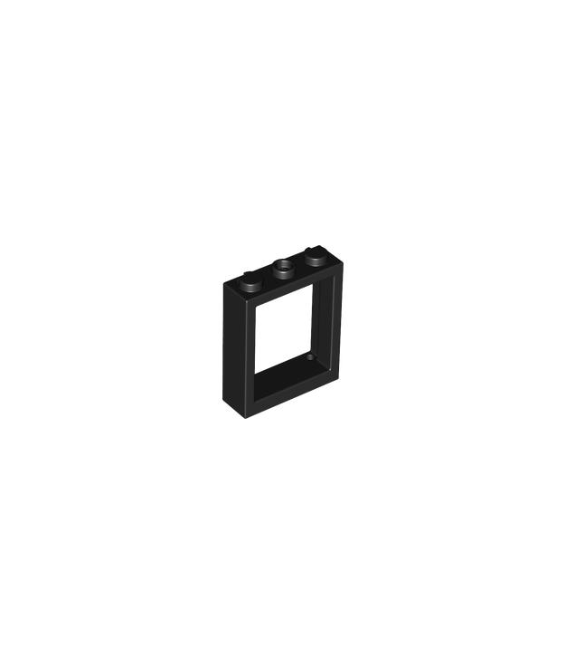 LEGO - Raam 1 x 3 x 3 vlakke voorkant - Black | N