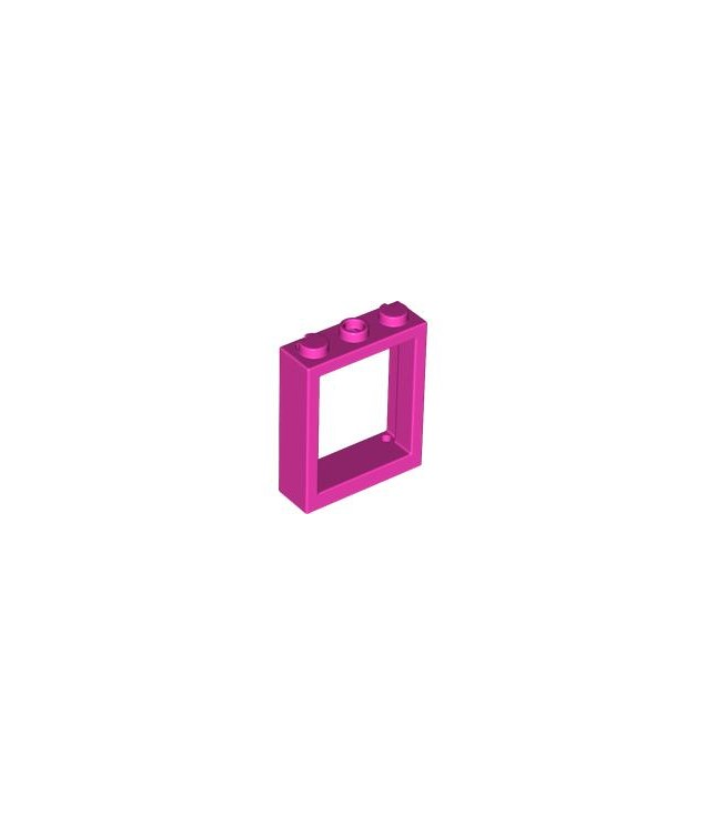 LEGO - Raam 1 x 3 x 3 vlakke voorkant - Dark Pink | N
