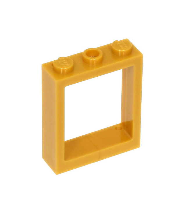 LEGO - Raam 1 x 3 x 3 vlakke voorkant - Pearl Gold | N