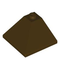 LEGO - Helling 33 graden graden 3 x 3 dubbel bol hoek - Dark Brown | N - Thumbnail