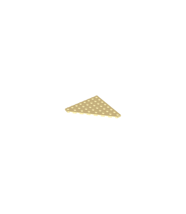 LEGO - Wig, plaat 8 x 8 met afgesneden hoek - Tan | N