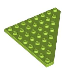LEGO - Wig, plaat 8 x 8 met afgesneden hoek - Lime | N - Thumbnail