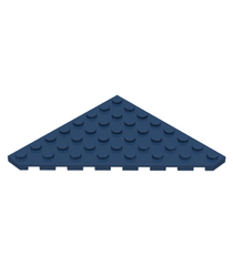 LEGO - Wig, plaat 8 x 8 met afgesneden hoek - Dark Blue | N - Thumbnail