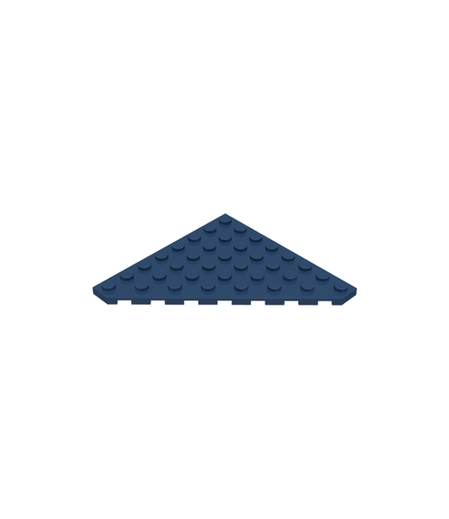 LEGO - Wig, plaat 8 x 8 met afgesneden hoek - Dark Blue | N