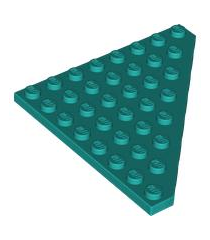 LEGO - Wig, plaat 8 x 8 met afgesneden hoek - Dark Turquoise | N - Thumbnail