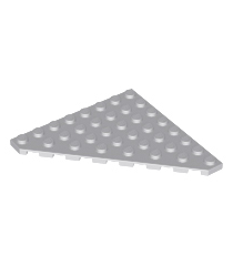 LEGO - Wig, plaat 8 x 8 met afgesneden hoek - Light Bluish Gray | N - Thumbnail