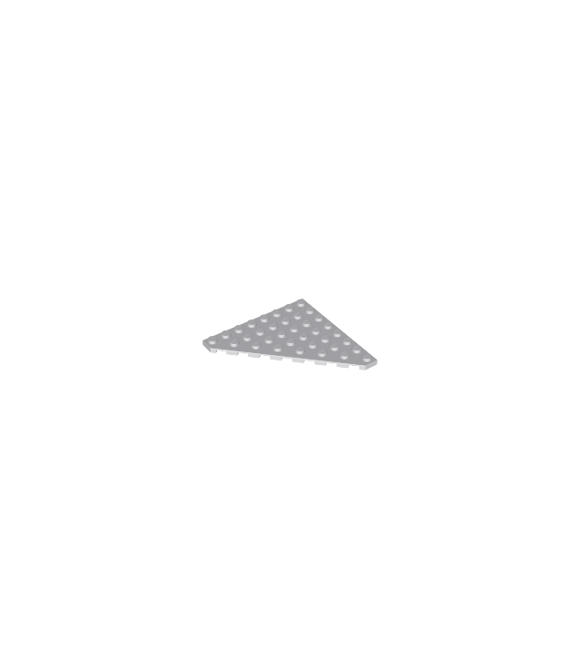 LEGO - Wig, plaat 8 x 8 met afgesneden hoek - Light Bluish Gray | N