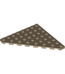 LEGO - Wig, plaat 8 x 8 met afgesneden hoek - Dark Tan | N - Thumbnail