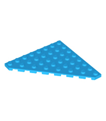 LEGO - Wig, plaat 8 x 8 met afgesneden hoek - Dark Azure | N - Thumbnail