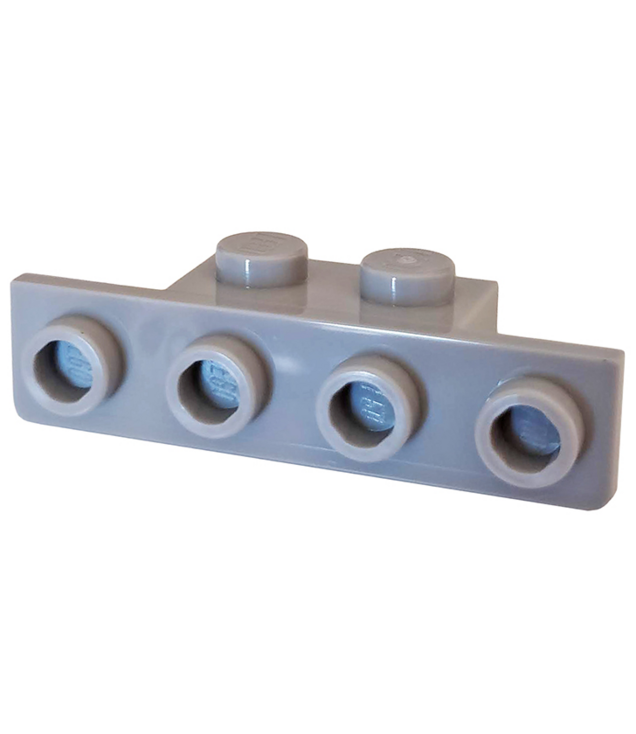 LEGO - Beugel 1 x 2 - 1 x 4 met twee afgeronde hoeken aan onderkant - Light Bluish Gray | N