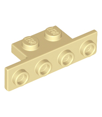 LEGO - Beugel 1 x 2 - 1 x 4 met twee afgeronde hoeken aan onderkant - Tan | N - Thumbnail