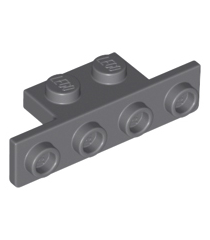 LEGO - Beugel 1 x 2 - 1 x 4 met twee afgeronde hoeken aan onderkant - Dark Bluish Gray | N - Thumbnail