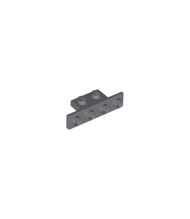 LEGO - Beugel 1 x 2 - 1 x 4 met twee afgeronde hoeken aan onderkant - Dark Bluish Gray | N