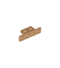 LEGO - Beugel 1 x 2 - 1 x 4 met twee afgeronde hoeken aan onderkant - Medium Nougat | N - Thumbnail