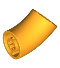 LEGO - Steen, rond 2 x 2 D. 45° bocht (25,5 mm hoogte) - Bright Light Orange | N - Thumbnail