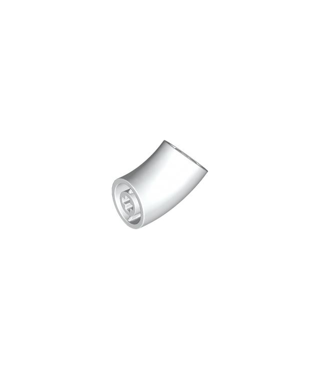 LEGO - Steen, rond 2 x 2 D. 45° bocht (25,5 mm hoogte) - White | N