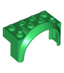 LEGO - Voertuig, spatbord 4 x 2 1/2 x 2 met ronde boog - Green | N - Thumbnail
