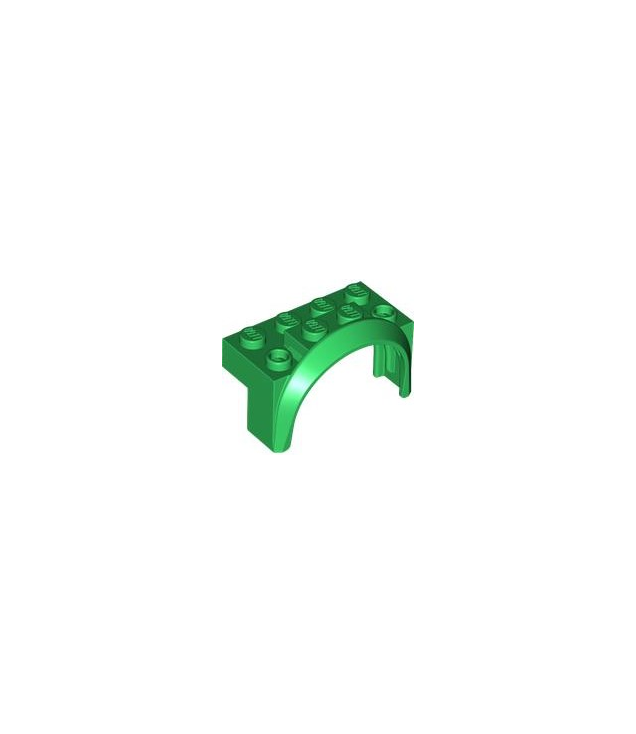 LEGO - Voertuig, spatbord 4 x 2 1/2 x 2 met ronde boog - Green | N