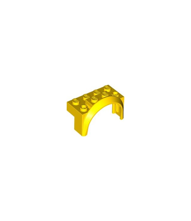 LEGO - Voertuig, spatbord 4 x 2 1/2 x 2 met ronde boog - Yellow | N