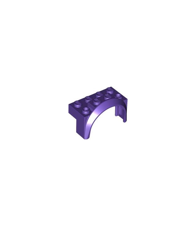 LEGO - Voertuig, spatbord 4 x 2 1/2 x 2 met ronde boog - Dark Purple | N