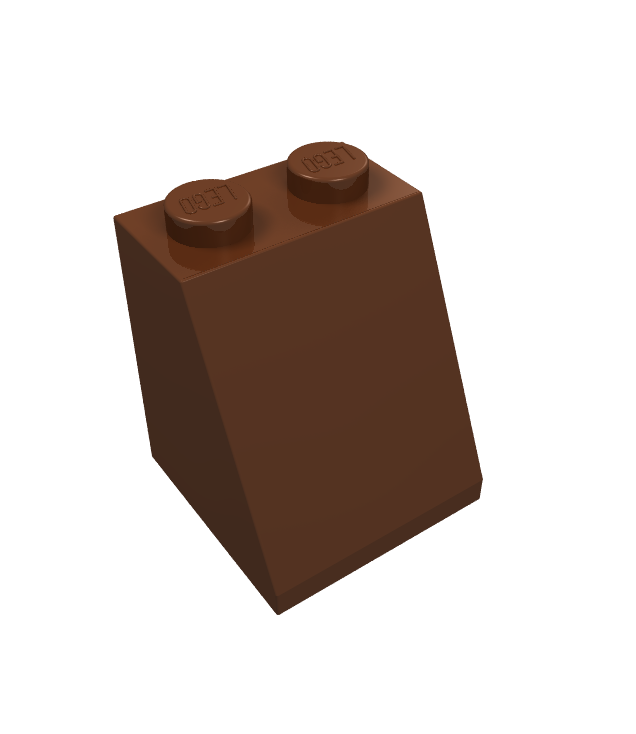 LEGO - Helling 65 graden 2 x 2 x 2 met onderbuis - Reddish Brown | N