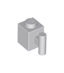 LEGO - Steen, gemodificeerd 1 x 1 met staaf-handgreep - Light Bluish Gray | N - Thumbnail