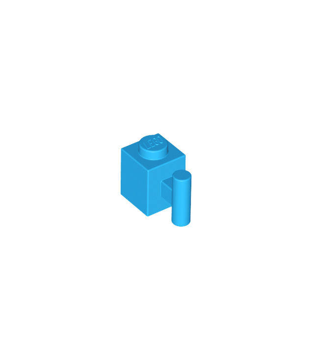 LEGO - Steen, gemodificeerd 1 x 1 met staaf-handgreep - Dark Azure | N
