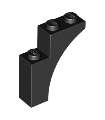 LEGO - Boog 1 x 3 x 3 - Black | N - Thumbnail